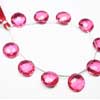 Pink Tourmaline Quartz (not natural quartz) Faceted Checker Round Cut Beads 5 Matching Pair and Size 14mm Approx. 